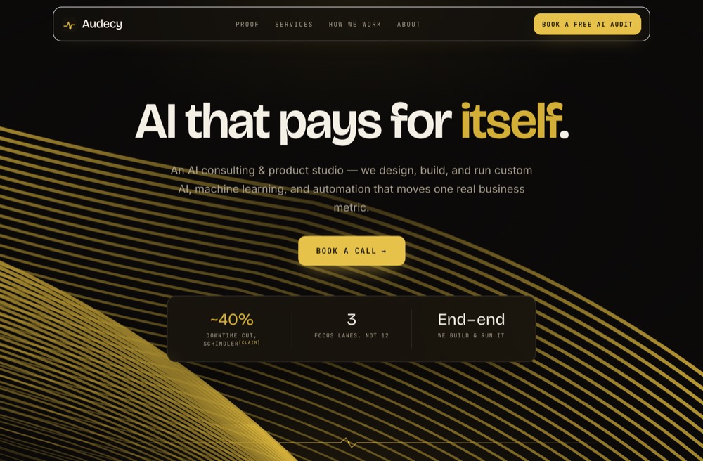 Audecy AI studio website